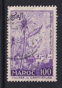 French Morocco   #C54  used  1955  Village in the Anti-Atlas  100fr