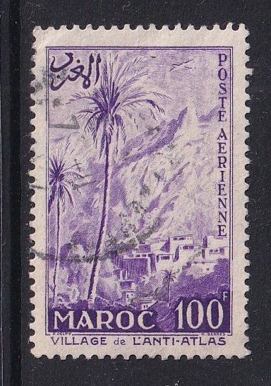 French Morocco   #C54  used  1955  Village in the Anti-Atlas  100fr
