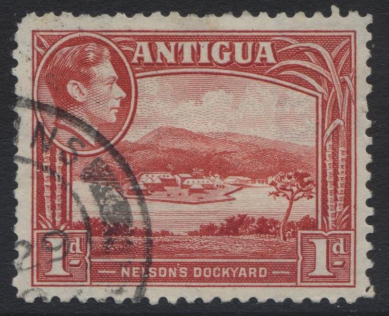 Antigua - Scott 85 - KGVI-1938-51 - VFU - 1p Scarlet
