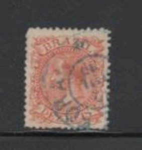 BRAZIL #86 1884 10r DON PEDRO F-VF USED a