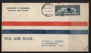 USA #C10 On 1st Day Flight Cover