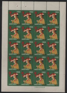 RYUKYU ISLANDS,WX2, HINGED, PERF., SHEET, 1952, TOM DARLING