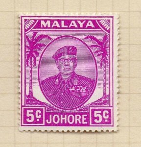 Malaya Johore 1949 Sultan Issue Fine Mint Hinged 5c. NW-197031