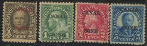 Canal Zone #70/71/73/74 Unused Single