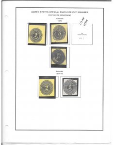 #UO1-UO2,UO4-UO6 Page of Cut Squares W/ Album Page Lot (14316)