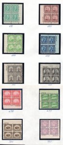 MOMEN: US STAMPS #692-701 PLATE BLOCKS MINT OG NH VF LOT #79926*