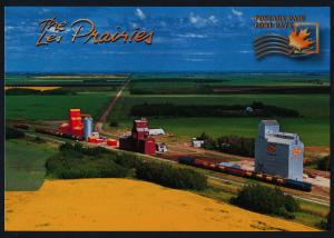 Canada UX120 Postcard MNH Grain elevators, Brooksby, SK, Barcode