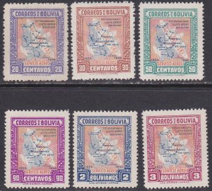 Bolivia Sc #C105-C110 Mint Hinged