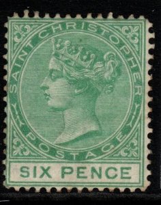 ST.CHRISTOPHER SG9 1876 6d GREEN p14 SOME OG MTD MINT