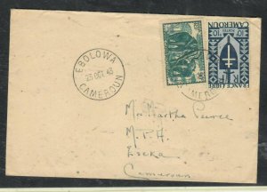 CAMEROUN 1943  90C ELEPHANT+10C   COVER EBOLOWA TO ESEKA  P0229H