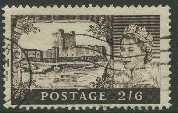STAMP STATION PERTH Great Britain #371 QEII Castle Definitive Used CV$0.40.