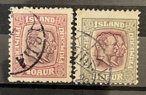 Iceland #81-82 Used- SCV=$30.00