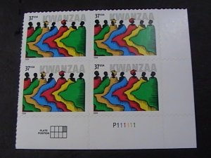 US # 3881-MINT/NEVER HINGED--LR-PLATE # BLOCK OF 4----KWANZAA----2004