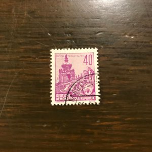 Germany DDR SC 229 - Used - 40pf Zwinger Castle (4) - VF/XF