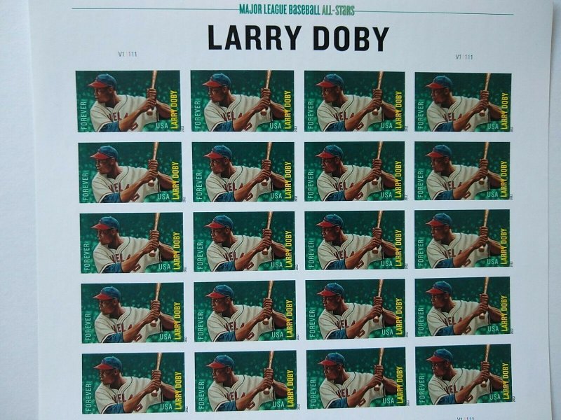 Scott #4695a MLB ALL-STARTS LAST DOBY Imperf MNH Sheet of 12 US Forever