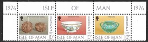 GB ISLE OF MAN 1976 10p+10p+10p EUROPA Strip Sc 91a MNH