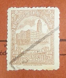 Uruguay 1955 Parcel Post Stamp #Q81 5c Used.