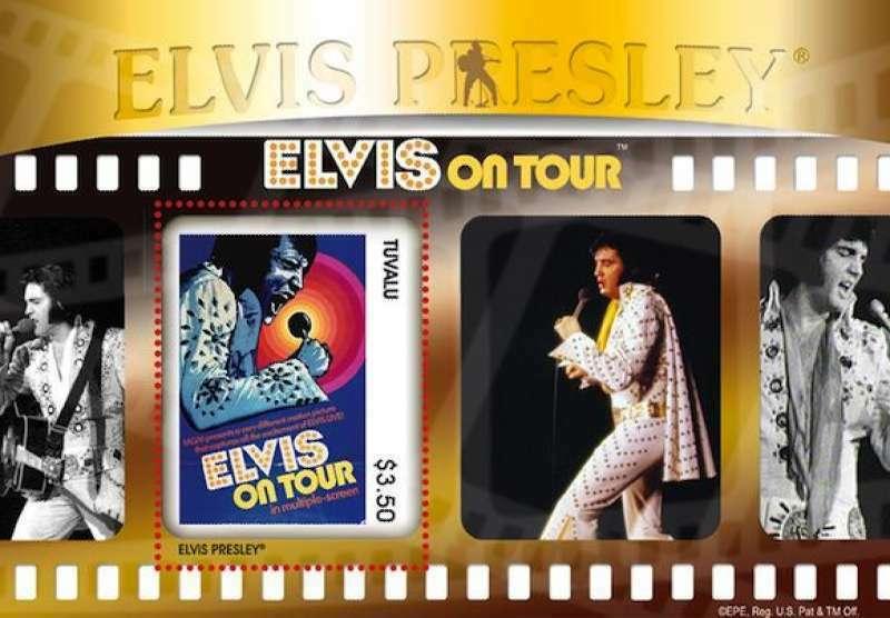 Tuvalu - Elvis Presley On Tour -  Stamp Souvenir Sheet TUV1214