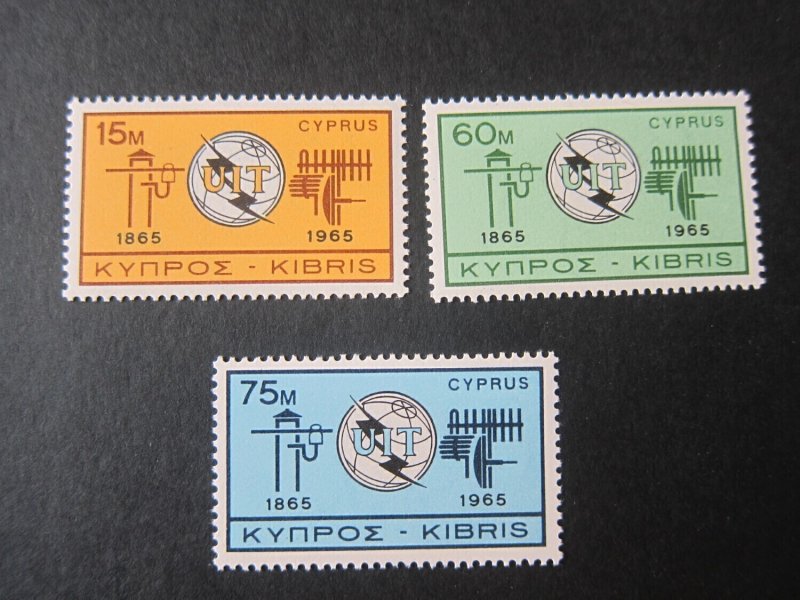 Cyprus 1965 Sc 257-259 set MNH
