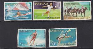 Barbados # 357-361, Tourism - Various Sports, NH, 1/2 Cat.