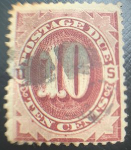 1884 Postage Due US Stamp #J19 Used