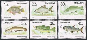 Zimbabwe 588-593,MNH.Michel 406-411. Fish 1989.