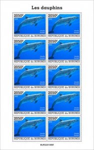 Burundi - 2022 Atlantic Spotted Dolphin - 10 Stamp Sheet - BUR2201069f