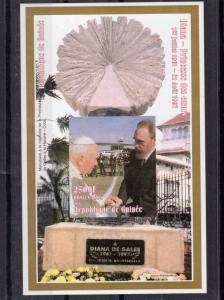 Guinea 1998 Pope John Paul II & Fidel Castro SS Imperf. YT # 127 MNH VF