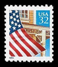 U.S.#2897 Flag Over Porch 32c Single, MNH.  Perf 10.4