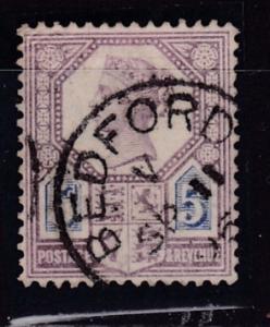 Great Britain 1887 5d lilac & blue  Queen QV Jubilee  VF/Used/(o)