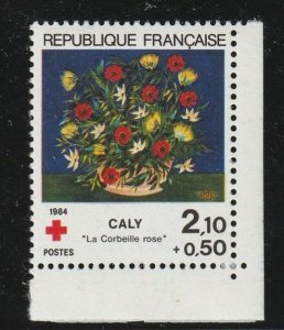 FRANCE 1984 Flowers/Red Cross; MNH Scott Cat. No. B566a; Y & T 2345a