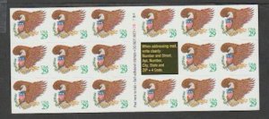 U.S. Scott Scott #2596a Eagle Stamp - Mint NH Booklet Pane - Plate D65784