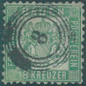 88180aa  -  GERMANY Baden -  STAMP:  Michel  # 21a REPAIRED  -  USED Certified