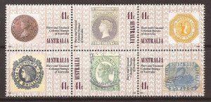 1990 Australia - Sc1180 - MNH VF - Block of 6 - Penny Black 150th