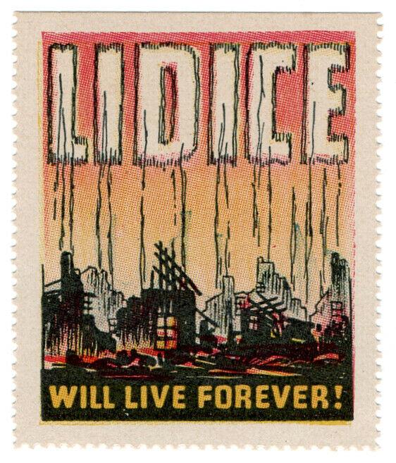 (I.B) Czechoslovakia Cinderella : Lidice Envelope Label