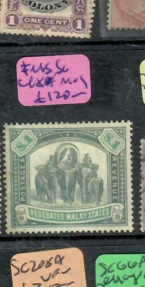 MALAYA FMS (PP1501B)  $1.00 ELEPHANT SG 48   MOG