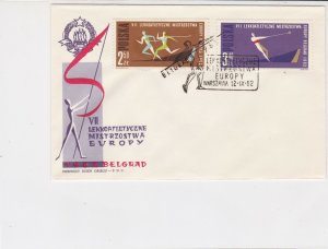 Poland  1962 Europe Athletics Championships Slogan Cancel FDC Stamps Cover 25070