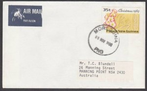 PAPUA NEW GUINEA 1990 cover ex MOREGUINA....................................M718