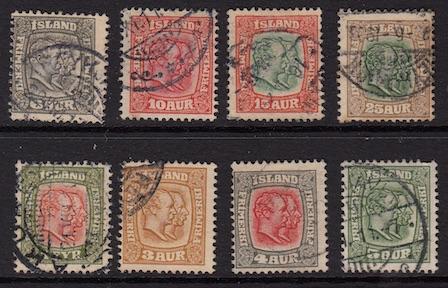Iceland Series 1907-1908, short set, used