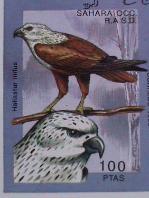 ​SAHARA- R.A.S.D.1993-COLORFUL LOVELY BIRD-BANGKOK'93 STAMP SHOW MNH BLOCK VF