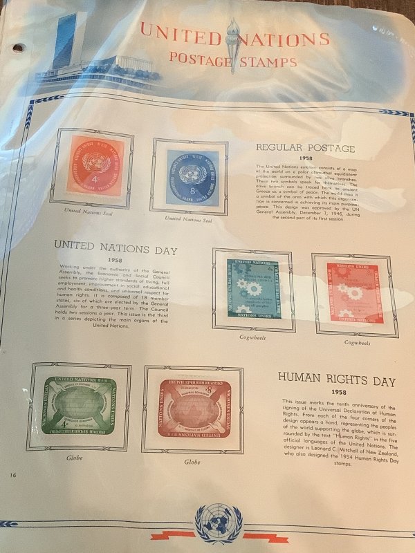 UNITED NATIONS MINT COLLECTION ON ALBUM PAGES