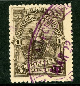 Nicaragua 1891 Seebeck Scott #36 VFU F563 ⭐⭐⭐⭐⭐⭐