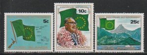 1975 Cook Islands - Sc 434-6 - MH VF -3 single-10 anniversary of selfgovernment