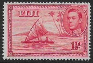 FIJI SG252b 1942 1½d CARMINE DIEII p14 MTD MINT