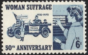 SC#1406 6¢ U.S. Womens Suffrage, 50th Anniversary (1970) MNH