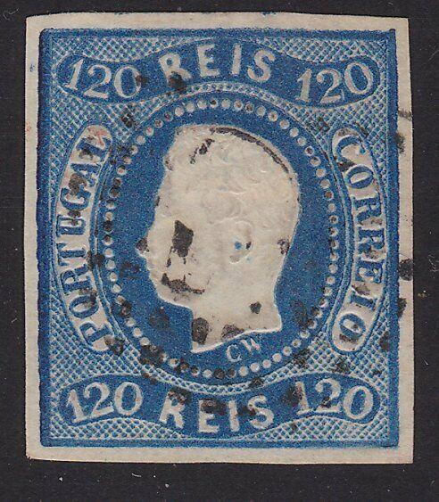 PORTUGAL 1866 120 reis imperf fine used with good margins...................2431