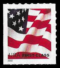 PCBstamps   US #3625 ATM Sgl 37c Flag, die cut 8, MNH, (52)