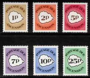 ASCENSION 1986 Postage Dues; Scott J1-6, SG D1-6; MNH