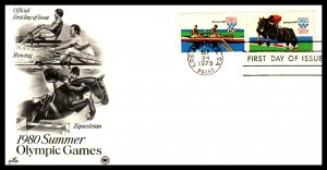 US 1791-1794 Summer Olympics PCS Artcraft Variety Set of Two U/A FDC