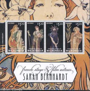 MICRONESIA  2013  SARAH BERNHARDT SHEET MINT NH